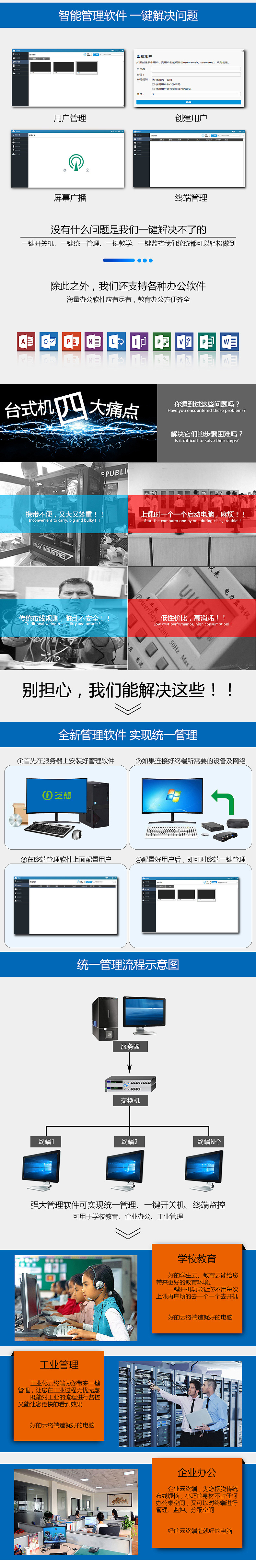 云終端電腦 學生云 電算化專用電腦 學校教育電腦