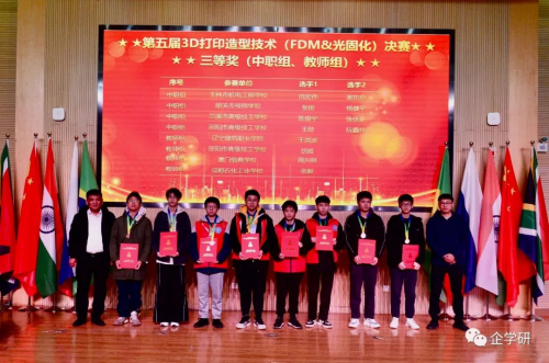祝贺！一带一路暨金砖大赛第五届3D打印造型技术（FDM&光固化）决赛成功举办