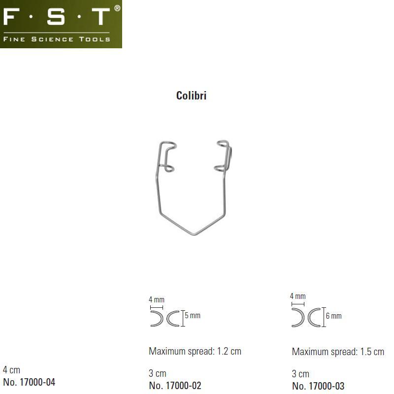 FST小鼠撑开器17000-04 FST小动物撑开器17000-02 FST小动物眼睑撑开器17000-03