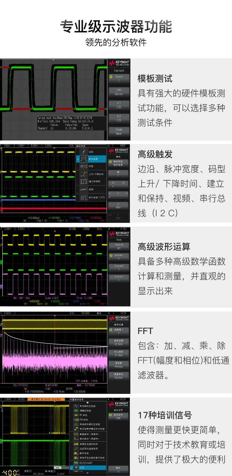 是德科技KEYSIGHT(原安捷伦AGLIENT)InfiniiVision 1000 X 系列数字示波器